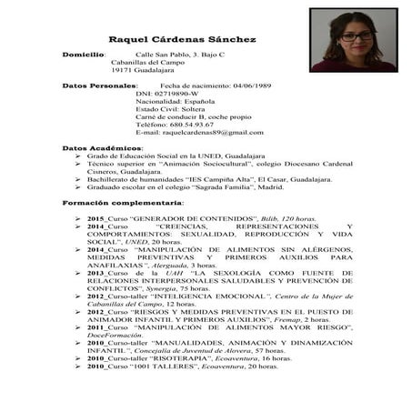 Curriculum vitae 