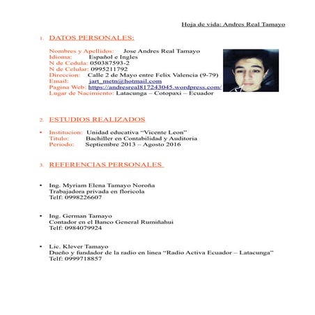 Curriculum vitae | DOCX