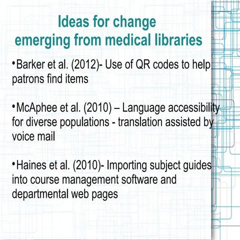 Changes in Medical Libraries