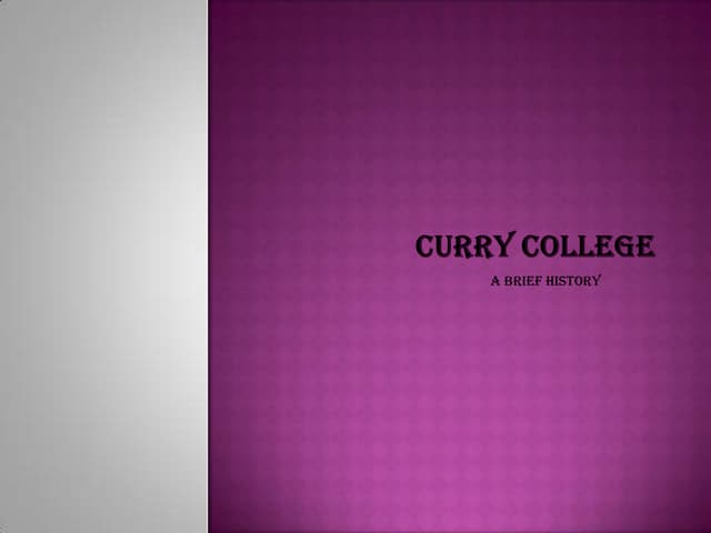 Curry college