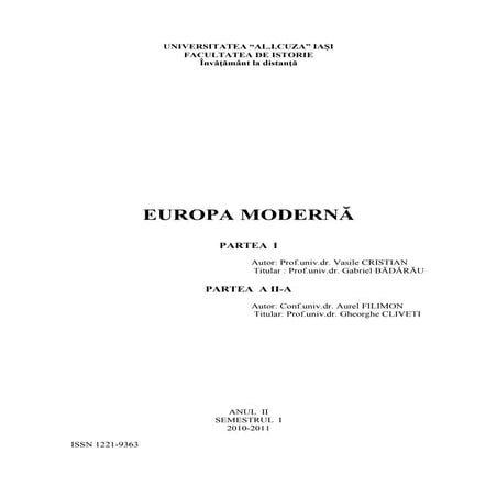 Curs europa moderna