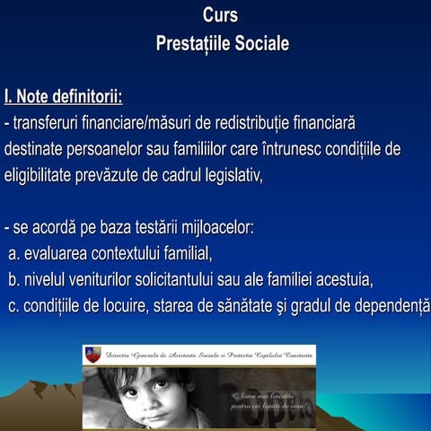 Curs 9 Prestatii
