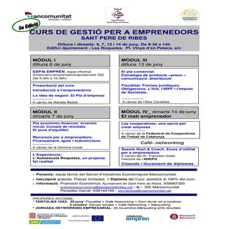 Curs gestió emprenedors 