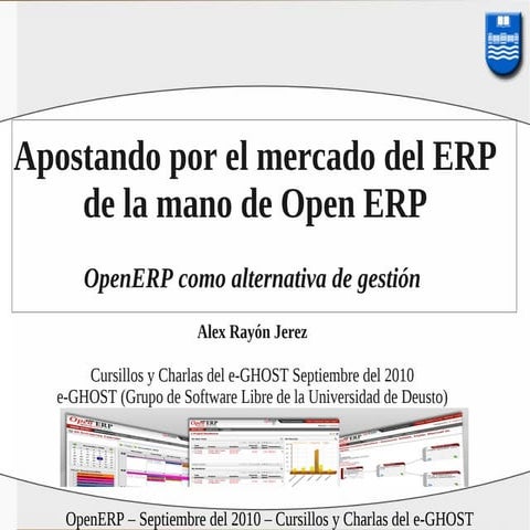 Cursillos e-ghost Septiembre 2010. Open ERP como software de gestión contable
