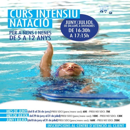 Curset intensiu de natació