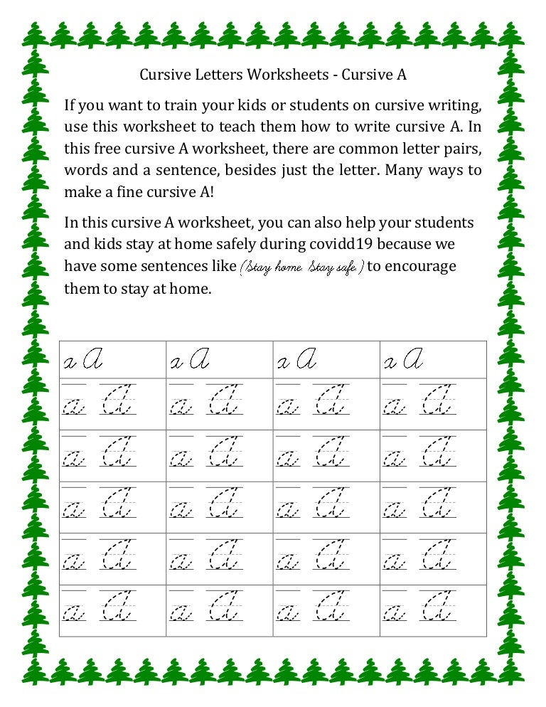 cursive letters worksheets cursive a elafree com