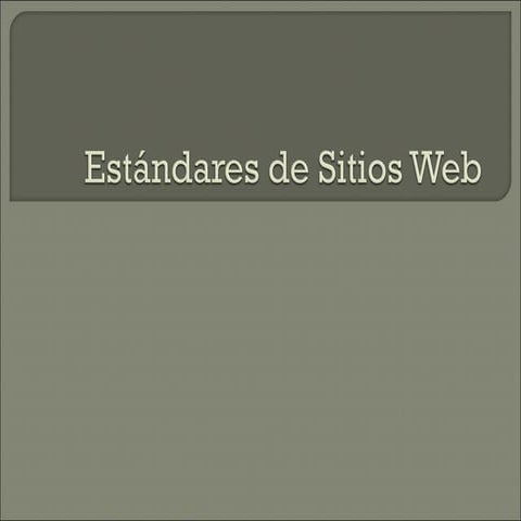 Estándares Web