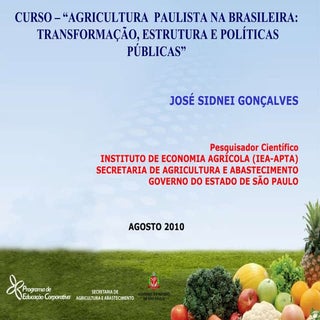Curso "Agricultura paulista na agri...