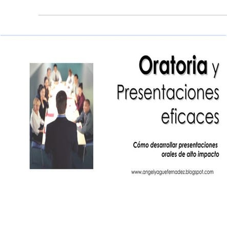 Curso Conferencia oratoria y presentaciones eficaces