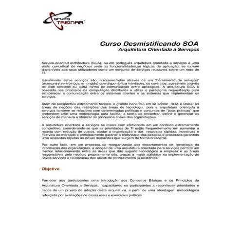 SOA: Avaliação sobre os modelos de maturidade SOAMM e OSIMM | PDF