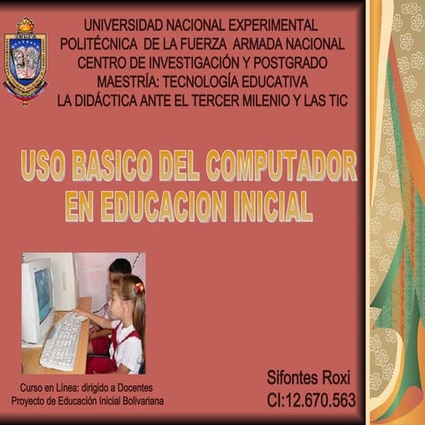 Curso en Linea - Uso del Computador en Educación Inicial