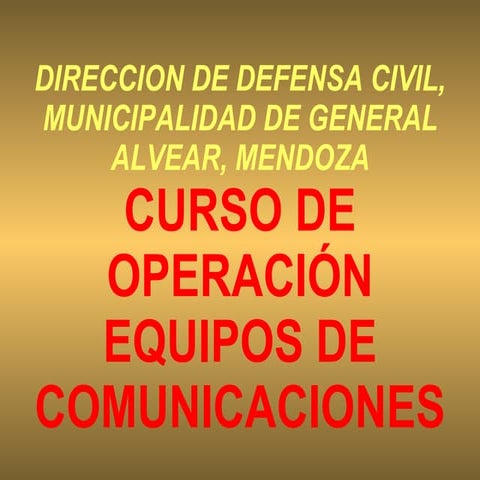 Curso Operador de Radiocomunicaciones