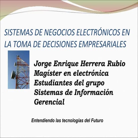 Curso Sig Sistemas De Negocios Electronicos En La Toma De Decisiones