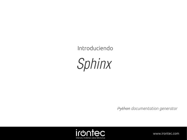 Curso de introducción a Sphinx | Ir...