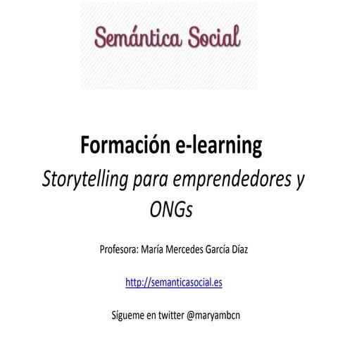 Curso storytelling para emprendedores y ONGs
