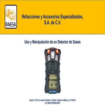 Curso - Uso y Manipulacion de un Detector de Gases