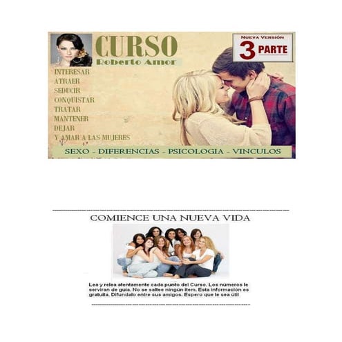 TERCERA PARTE Curso para Interesar, Atraer, Seducir, Conquistar, Mantener, De...