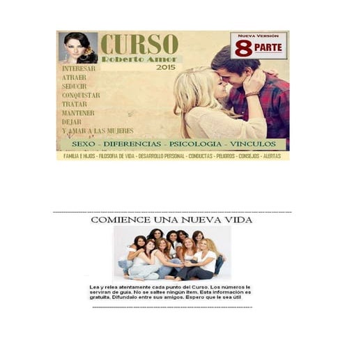 OCTAVA PARTE Curso para Interesar, Atraer, Seducir, Conquistar, Mantener, Dej...