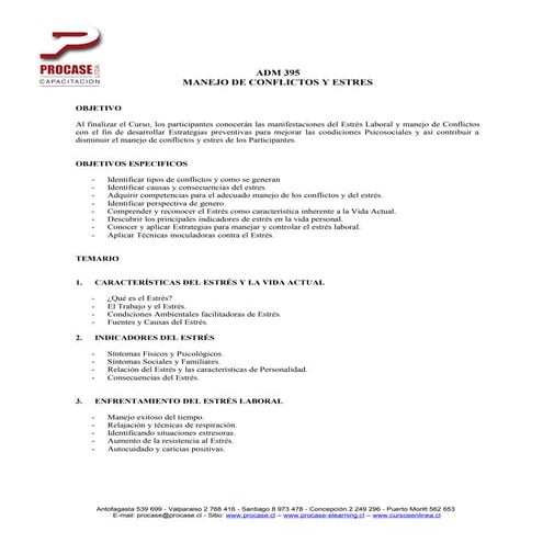 Curso Autocuidado y Manejo Del Estres Laboral | PDF