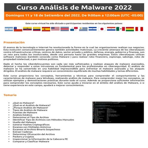 Curso Virtual Análisis de Malware 2022