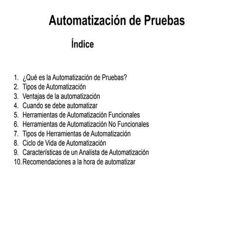 Curso de  automatización de pruebas