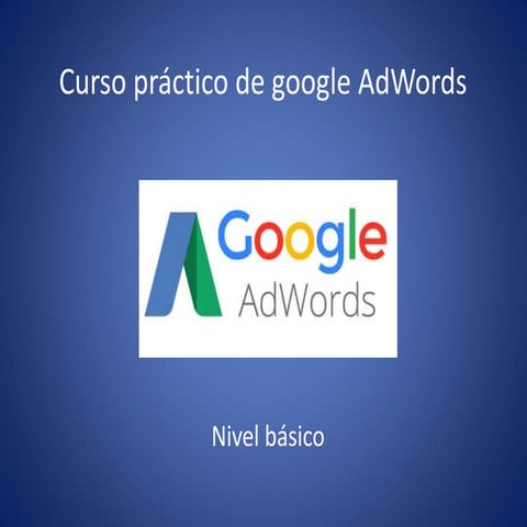 Curso basico google AdWords
