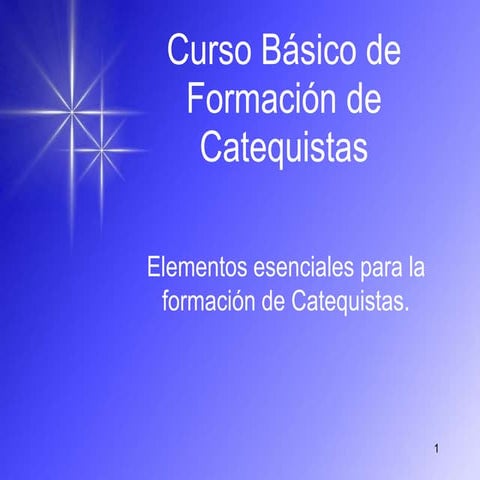 Curso básico de formación de catequistas
