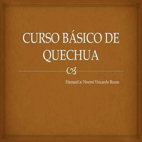 Curso básico de quechua