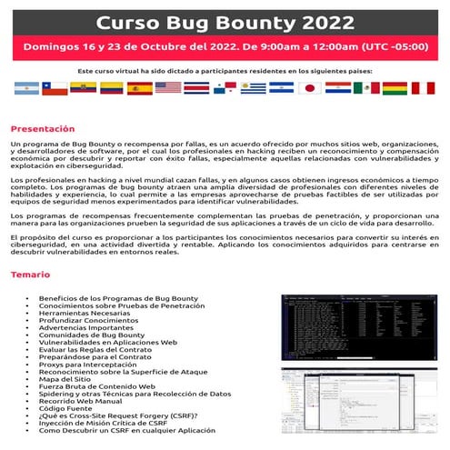 Curso Virtual Bug Bounty 2022