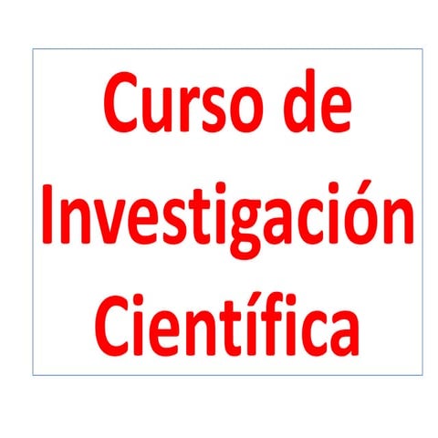 Curso completo de investigacion