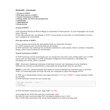 Curso completo php | PDF