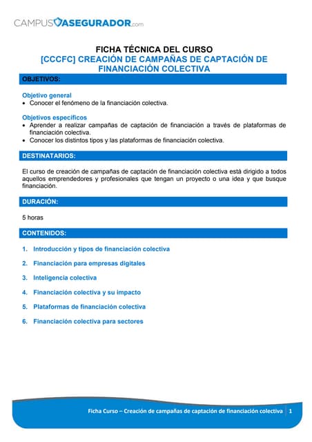 Curso creación de campañas de capta...