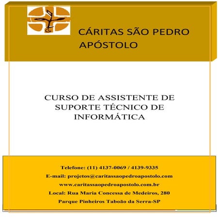 Curso de assistente de suporte técnico de informática