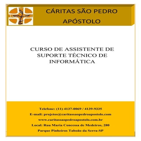 Curso de Assistente de Suporte Técnico de Informática 2012