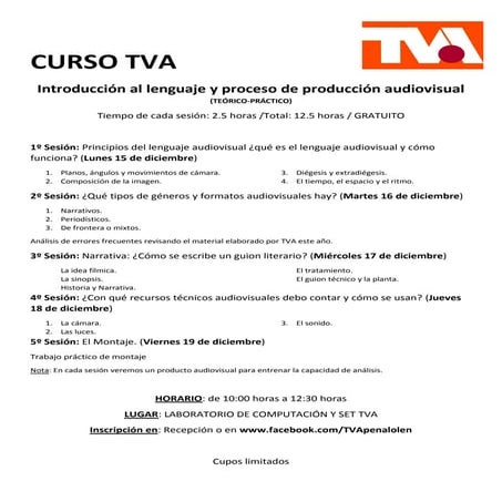 Curso de capacitación tva diciembre