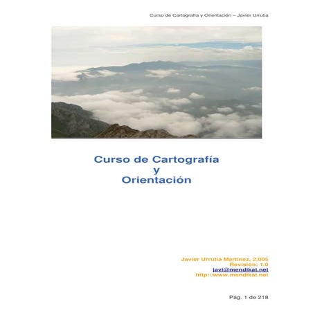 Curso de cartografia y orientación