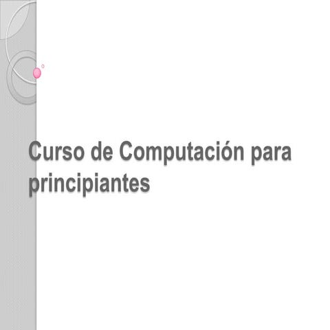 Curso de computación para principiantes