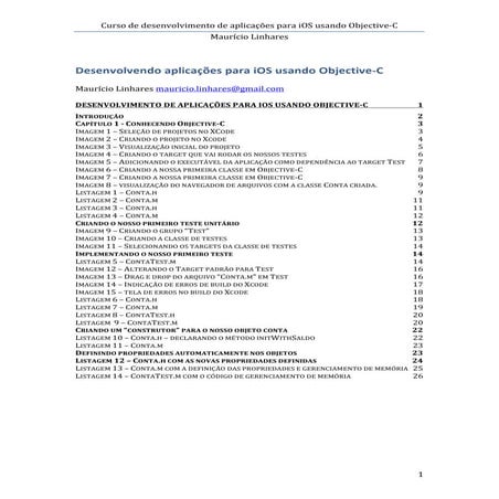 Curso de desenvolvimento de aplicações para iOS com Objective-C