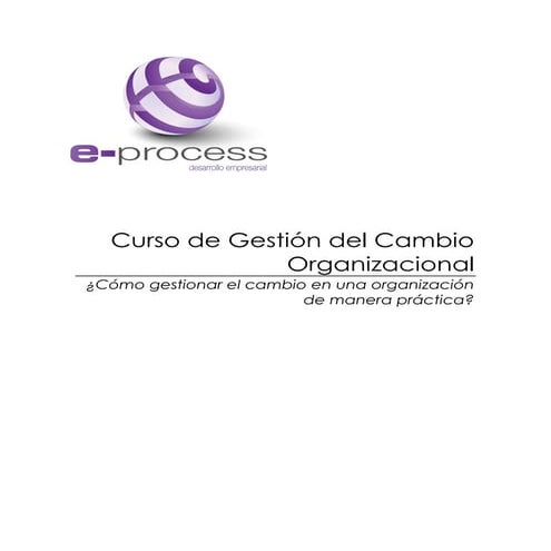 Curso de Gestión del Cambio Organizacional | PDF