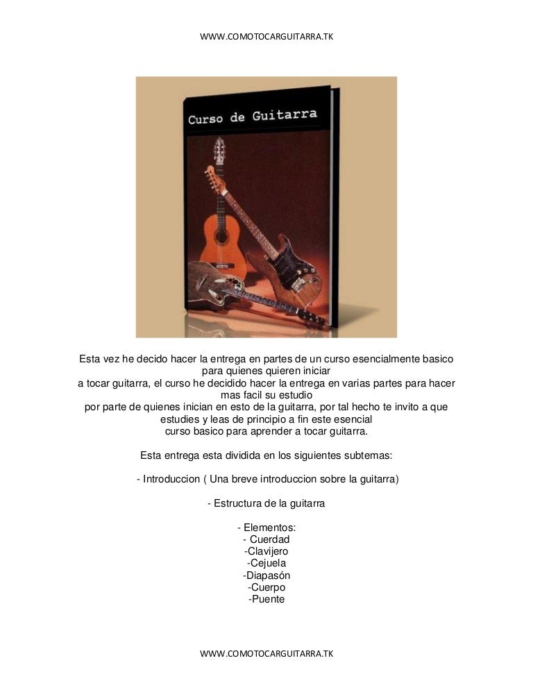 Curso de guitarra para principiantes primera parte