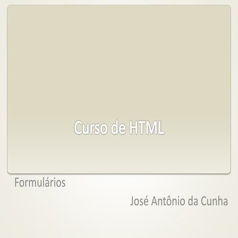 Curso de html formularios