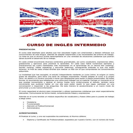 Curso de inglés intermedio | PDF