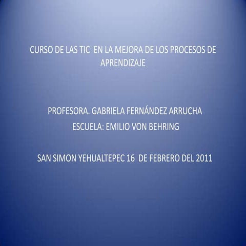 Curso de las tic