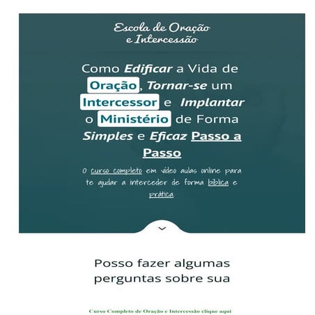 Escola de oração e intercessão | PDF