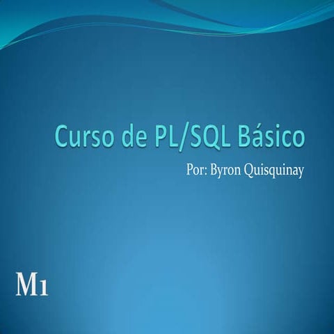 Curso de pl sql básico