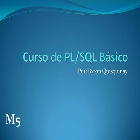 Curso de pl sql básico