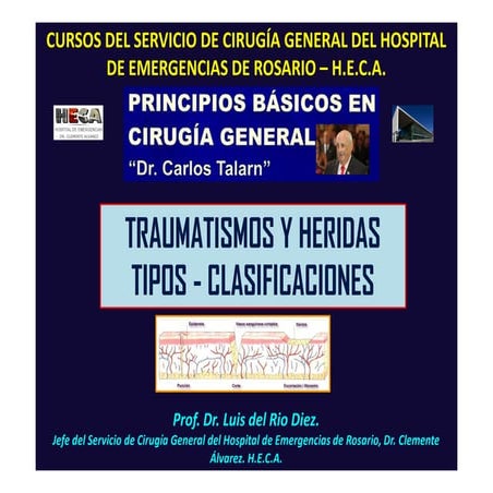 CURSO DE PRINCIPIOS BASICOS EN CIRUGIA, HECA 2015 TIPOS DE HERIDAS, P.A.T.