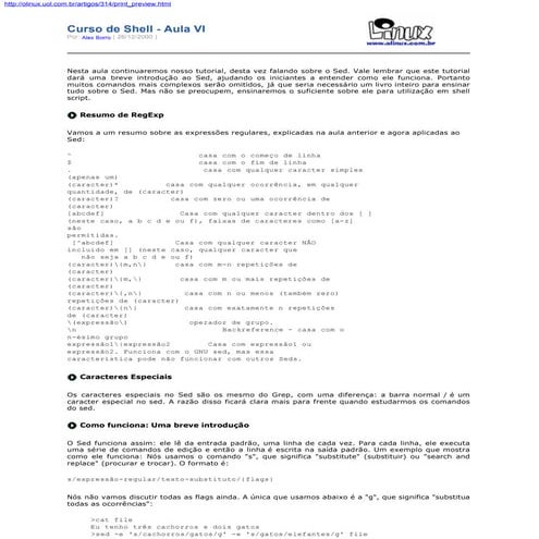 Curso De Shell   Aula 6