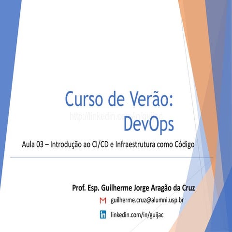 Curso de Verão - Aula 03 - Introdução ao CI-CD e Infraestrutura como Código