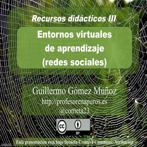 Entornos virtuales de aprendizaje: redes sociales